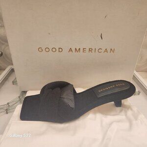 Good American Kickstand Terry Kitten Heels. NIB. Size Various